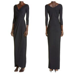 NWOT $1,090 Chiara Boni La Petite Robe Peace Jersey Wrap Gown Formal Sz 38IT/US2